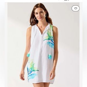 NWT Tommy Bahama Island Cays Seafronds Engineered Split-Neck Summer Spring Dress